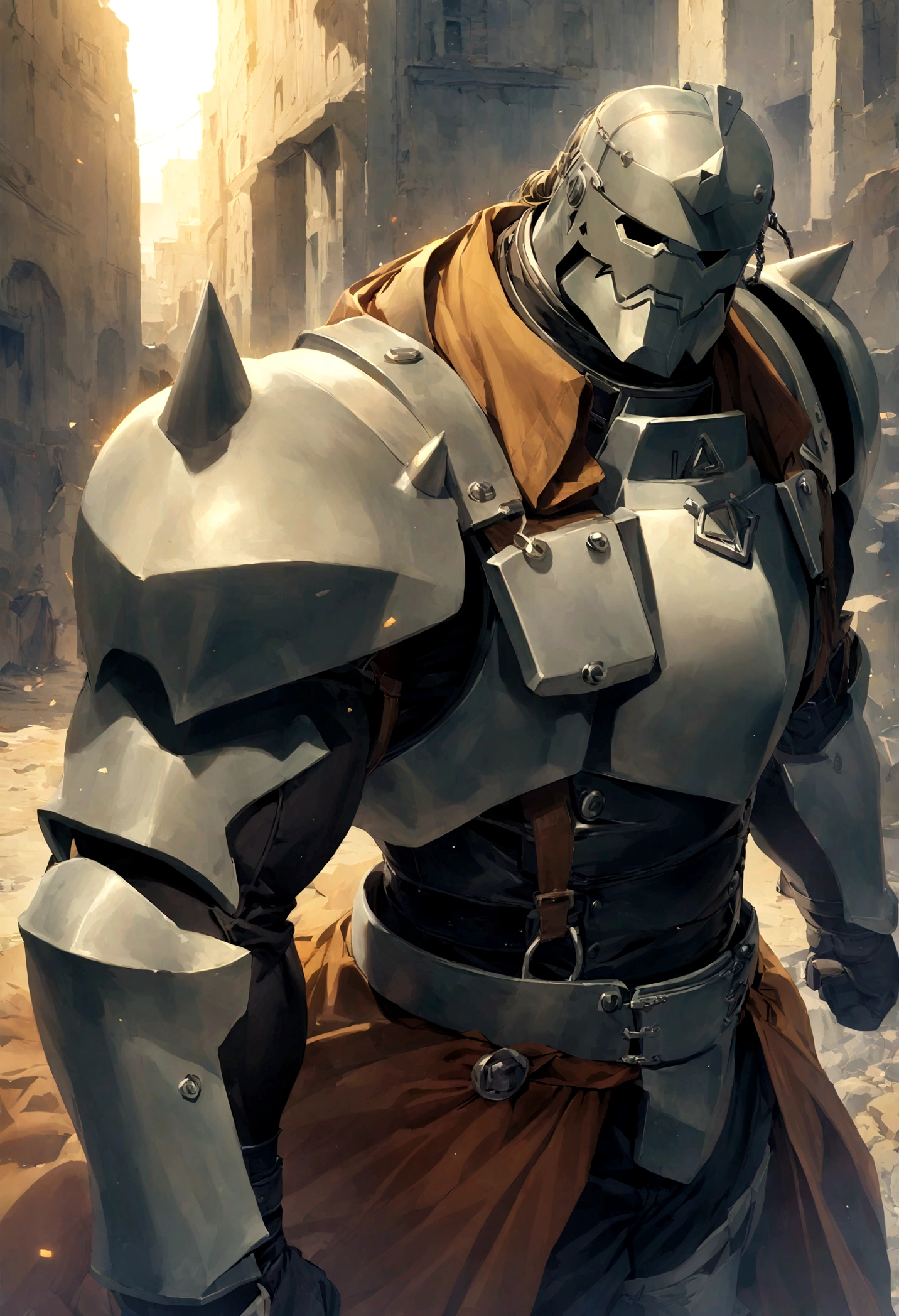 Fullmetal Alchemist，Alphonse Elric，knight，two - handed sword