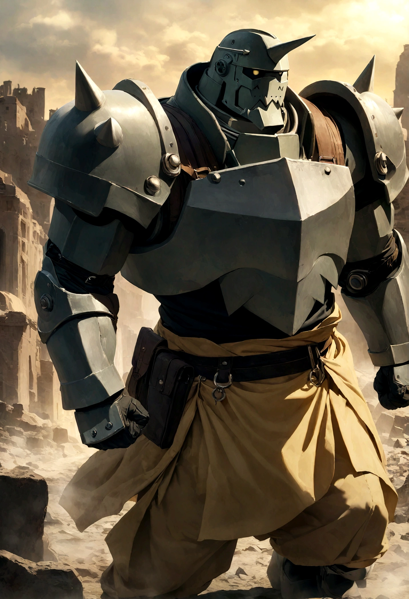 Fullmetal Alchemist，Alphonse Elric，knight，two - handed sword