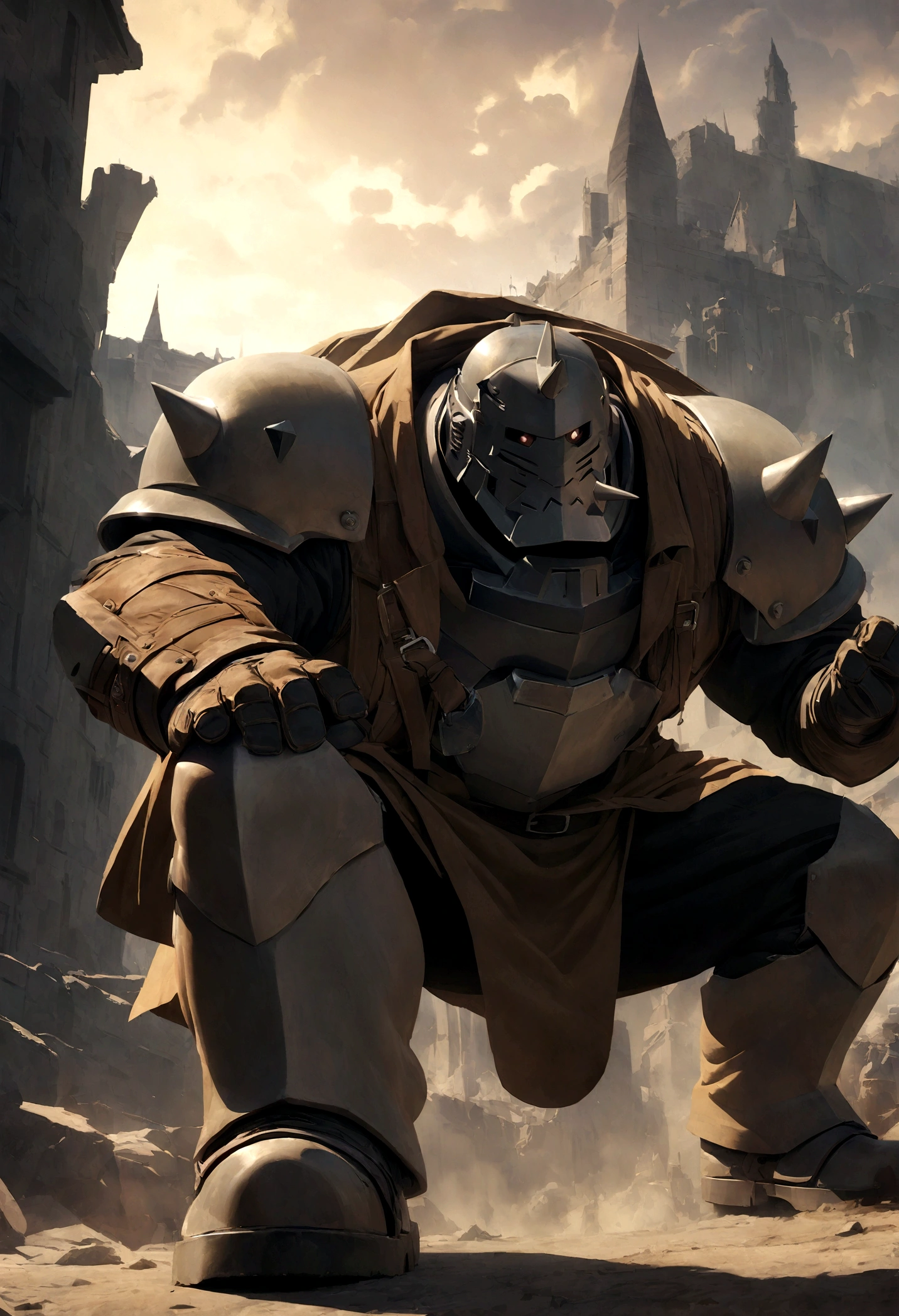 Fullmetal Alchemist，Alphonse Elric，knight，two - handed sword