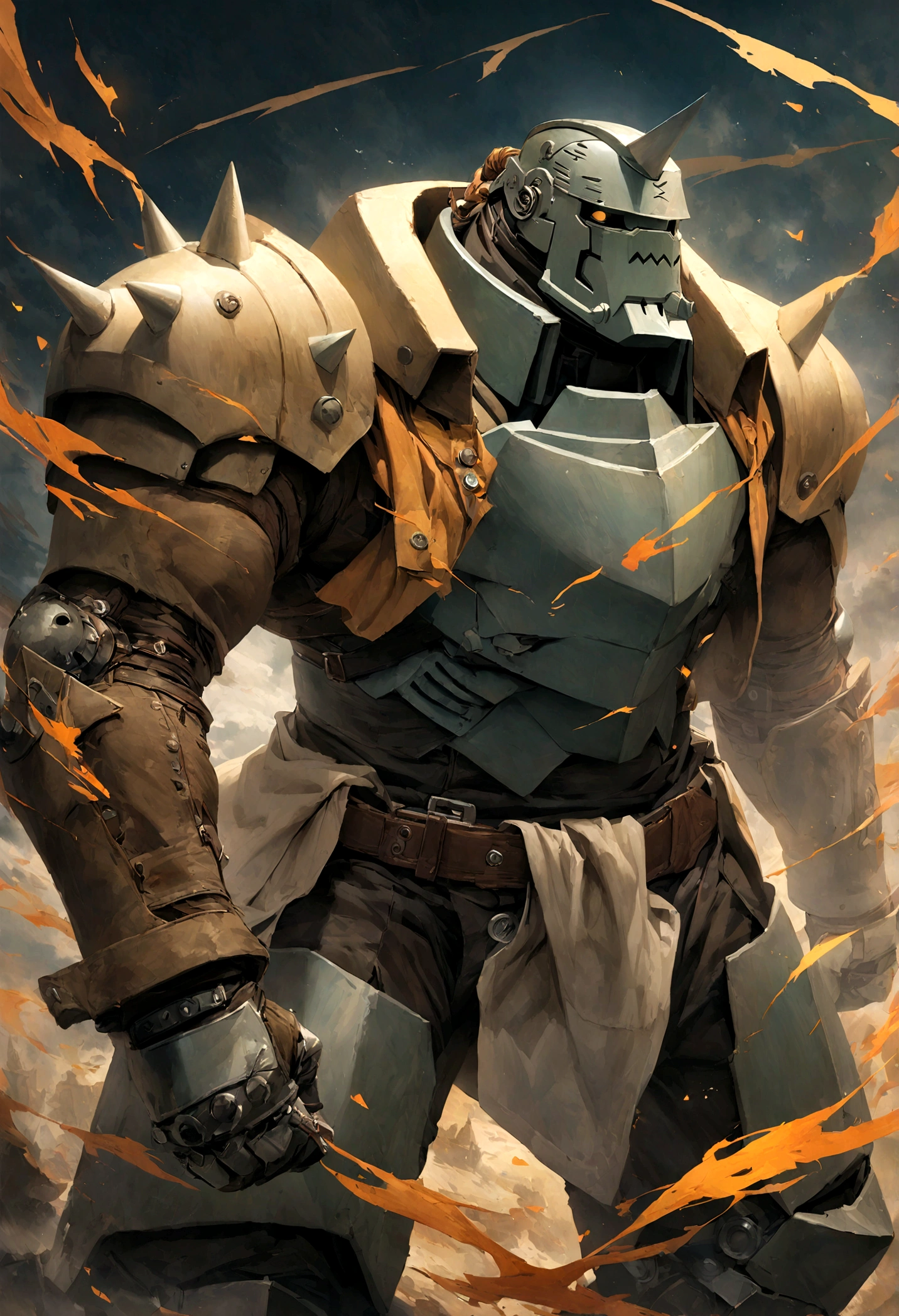 Fullmetal Alchemist，Alphonse Elric，knight，two - handed sword