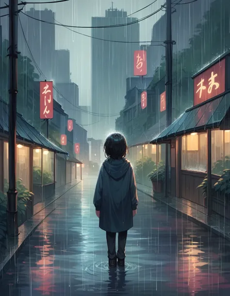 score_9, score_8_up, score_7_up, score_6_up, rating_safe, sc3n3ry, rain, 1girl, city, facing viewer,