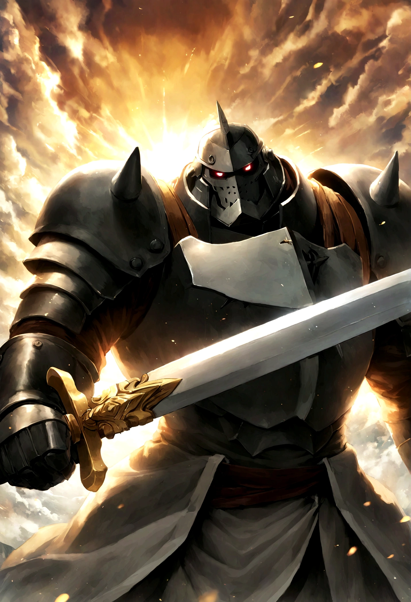 Fullmetal Alchemist，Alphonse Elric，knight，two - handed sword