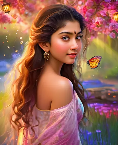 looks like sai pallavi, 1girl, solo, full body, (masterpiece:1.21), (best quality:1.2), colorful, (illustration:1.2), (cinematic...