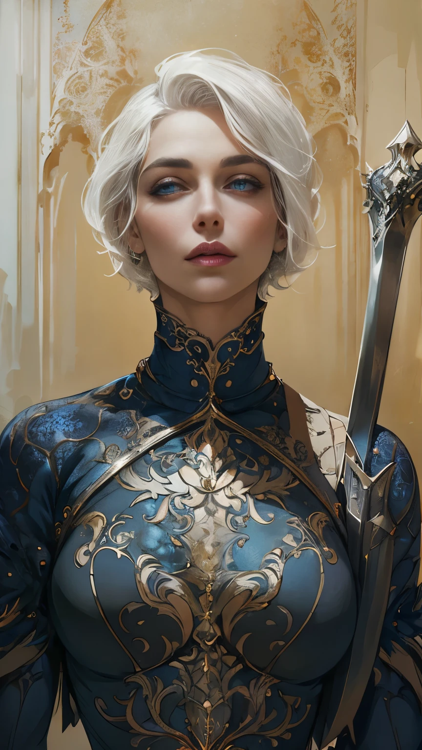 Princesa Targaryen, parece Lauren Jerman, gracioso, cabelo branco curto, em uma camisa apertada, calças que abraçam quadris magníficos, seios expressivos, lindos olhos índigo, rosto delicado, na altura da cintura, alta definição