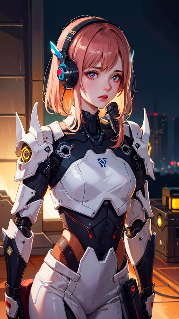 a woman in a futuristic outfit with a futuristic helmet and a futuristic sword, beautiful detailed eyes, beautiful detailed lips, extremely detailed eyes and face, long eyelashes, futuristic cyborg, mecha cyber armor, beautiful cyborg priestess, portrait, concept art, digital painting, intricate details, highly detailed, realistic, photorealistic, masterpiece, 8k, hyperrealistic, chiaroscuro lighting, cinematic lighting, dramatic lighting, glowing neon lights, vibrant colors, neon colors, retro-futuristic, sci-fi, cyberpunk, trending on cgstation, trending at cgstation, game cg, cgsociety, fenghua zhong