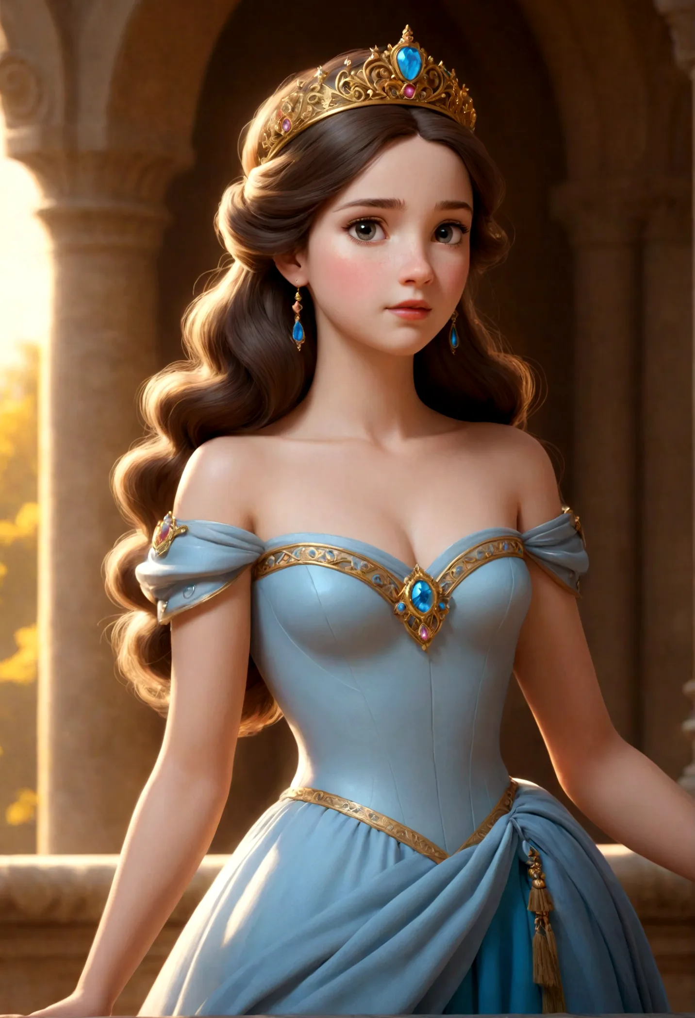 Excellent HD 8K female classical art cartoon princess