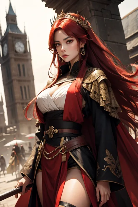 woman.beautiful.red hair.yellow eyes.imperial clothes