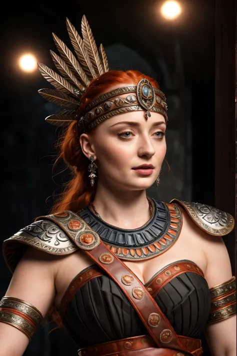 face of sophie turner, sansa stark played by sophie turner, the de facto lady of the eyrie, is a 40-year-old mature queen with a...