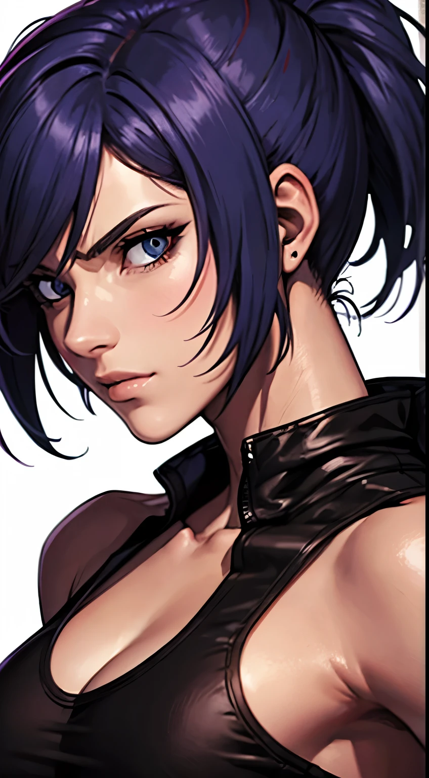 visage portrait, Léona Heidern, kof2000