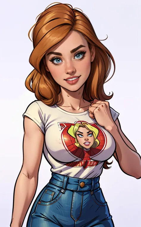  Cabelo preto unto com o Procreate Girls Head base stamps personagem das HQs da Marvel  de 35 anos, Jennifer Connelly very long ...