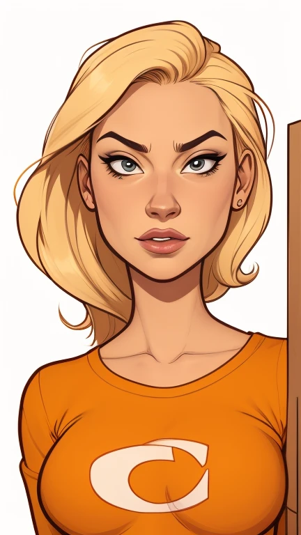 estilo de desenho animado:1.2), Yvonne Strahovski mulher Imagem de desenho animado de uma mulher , roupas sensuais , garota super fofa, authoritarian would be facial expressioncartoon style illustration, estilo de arte dos desenhos animados, estilo de arte dos desenhos animados, digital illustration style, design de personagens altamente detalhado, arte digital detalhada fofa, City fan art, design de personagem retrato, beautiful digital illustration, retrato de alta qualidade, arte em quadrinhos, retrato do design do personagem, white background Buso without clothes and medium breasts, beautiful and symmetrical body curves