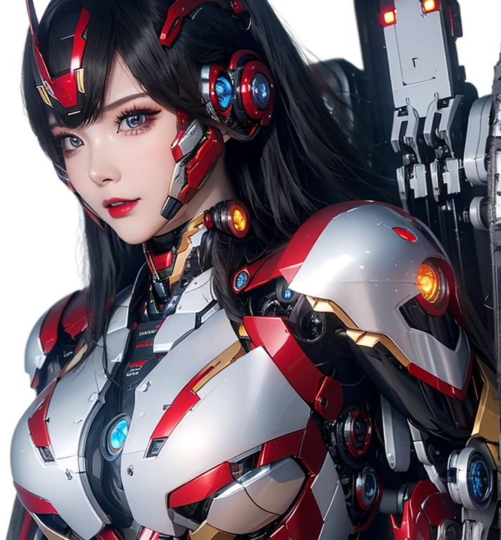  Super detailed, advanced details, high quality, 最high quality, High resolution, 1080P, hard disk, beautiful,(Iron Girl),Beautiful cyborg woman,Mecha cyborg girl,battle mode,Mecha body girl,She wears an Iron Man mech,full body shot