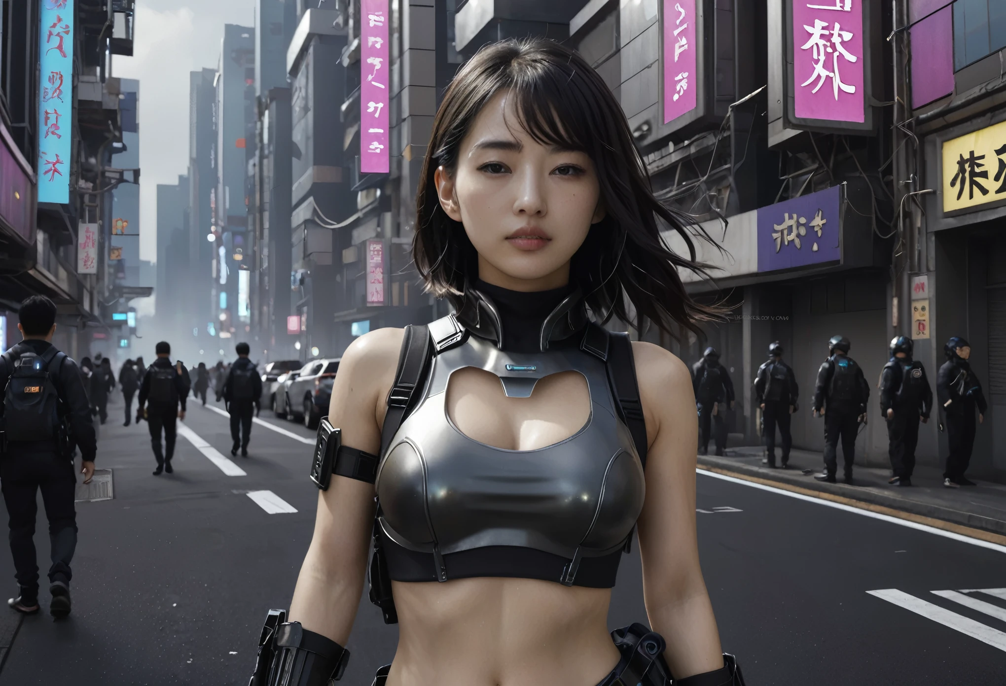 شخصيات الخيال العلمي Cyberpunk التفصيلية、شابة جميلة、يحمل بندقية、超حقيقي、وجه وجسم مفصل للغاية、الثديين وافرة、تناسب مثالي、6 حزمة القيمة المطلقة、ارتدي بدلة ذات أرجل عالية مصنوعة من اللاتكس、ليلة間迷彩柄、المعدات التكتيكية、سترة مضادة للرصاص、حزام المرافق、الحافظة、مسدس مستقبلي、درع معقد、التحسينات السيبرانية、سينمائيポーズ、مدينة السايبربانك、هجوم إرهابي、انفجار、ليلة、منظر المدينة المستقبلي التفصيلي、ضوء النيون、ناطحة سحاب、جو مظلم、الضباب الحجمي、سينمائي照明、بيئة المدينة البائسة、التكنولوجيا المتقدمة、ذكري المظهر、hacker、عرض مضيئة、عرض ثلاثي الأبعاد、سيارة طائرة、الآلات الصناعية、المباني المتضررة、الأنقاض、فوضى、ذعر、نسيج الجلد مفصل للغاية、تفاصيل معقدة、سينمائي照明、الظلال الدرامية、متوهجة الجلد、واقعية、(اعلى جودة、4K、8 ك、دقة عالية、تحفة:1.2)、مفصلة للغاية、(حقيقي、واقعية、واقعية:1.37)、عيون ووجه مفصل للغاية、رموش طويلة、سينمائي、الإضاءة الدرامية、إضاءة وإضاءة、الوان براقة、فتاة واحدة