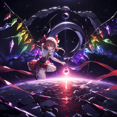 (((Fantasy　Flandre Scarlet)))　((Moonlit Night　star　smile　drop down　Catch the wind　End of the Galaxy　Broken glass　Have a black ho...