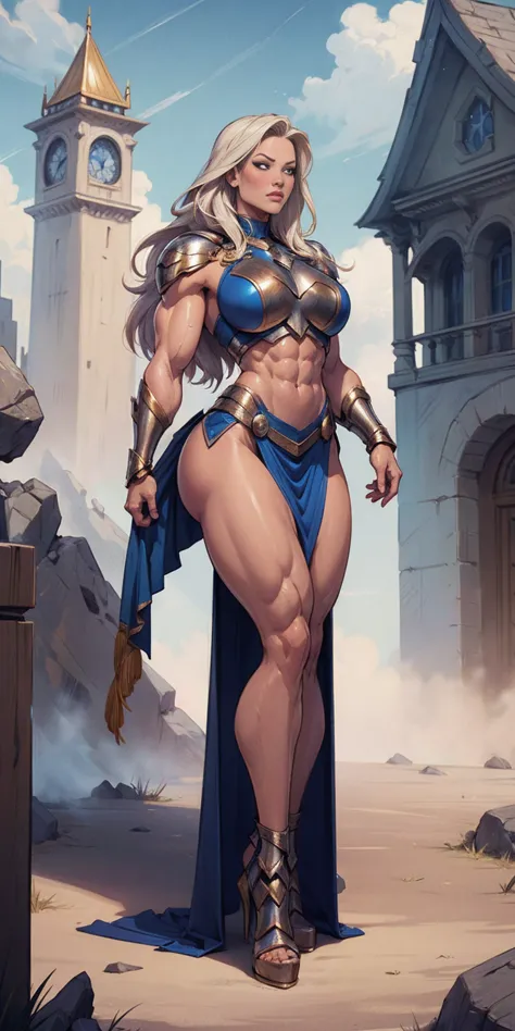 full body standing symmetrical beautiful woman, hyper realistic, 1girl, asgard, valkyrie, lady knight, correct anatomy, epic fan...