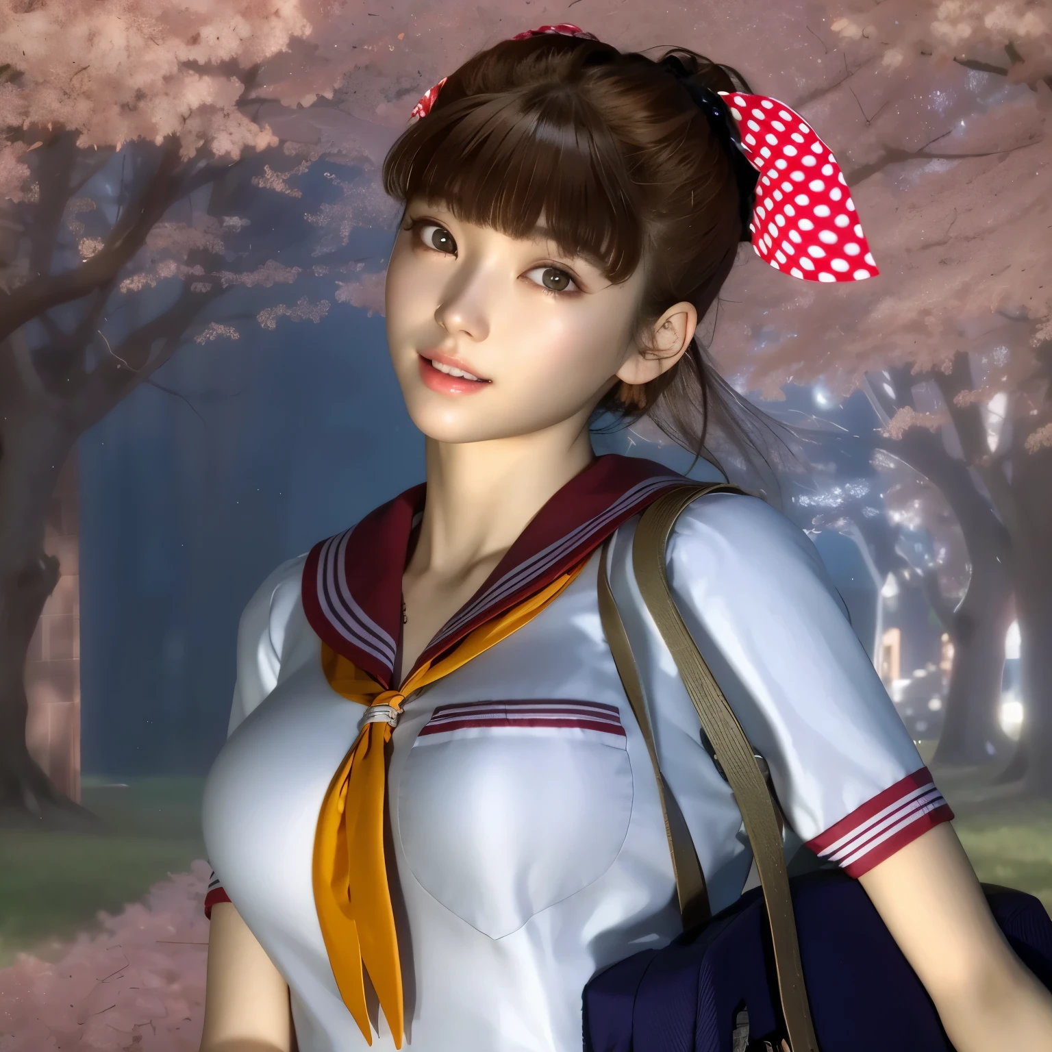 (Detailed CG、Unity、8k wallpaper)、(Very delicate and beautiful)、(masterpiece)、(highest quality:1.2)、(超A high resolution:1.3)、(Beautiful realistic Asian),Beautiful lighting、Perfect Lightning、Realistic Shadows、Fine skin、Very detailed、Detailed face and eyes、Realistic eyes、Sharp pupils、Huge , In the classroom、School、sunset、Beautiful Face、Blurred Background、(Japanese women)、Glowing Skin、Side Up、Beautiful black hair、Blunt bangs、Japan High School Sailor Uniform、Pleated mini skirt、A kind smile, ((Tabletop, highest quality)), (Glowing Skin), Cinema Lighting, Physically Based Rendering, Award-winning, Very detailedな肌, Very detailedな顔, Beautiful eyes in every detail, Carl Zeiss 85mm F/1.4, (Cowgirl:1.3), (cumin , Chest and thighs), she&#39;Very cute 16 years old , (Brown Hair, Straight Long Hair, Open your eyes, Round face), Big cleavage, (Sailor blouse, I pulled up my pleated skirt myself:1.3), Watching from afar, (Spread your legs, Focus on the thighs),art、