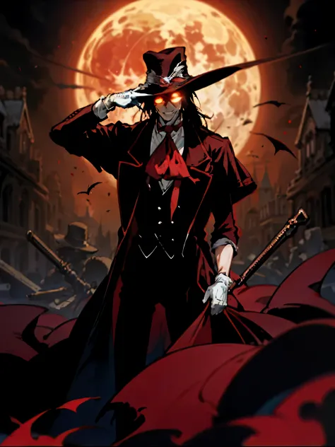 Alucard, The Charismatic Vampire from the Anime Series "Hellsing", He is an iconic figure with an impressive and ominous presenc...