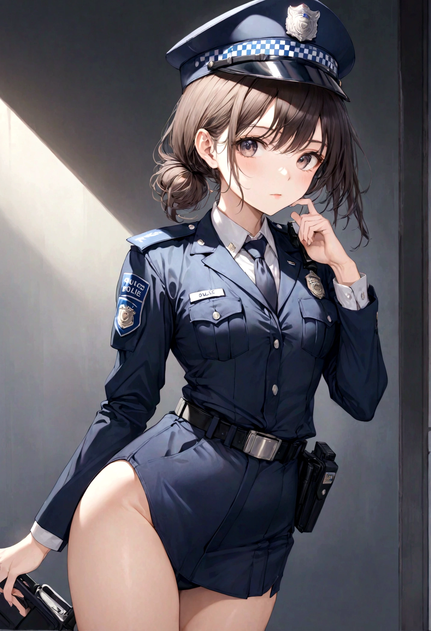 1 girl, police, cap, Policewoman, Sexy, - SeaArt AI