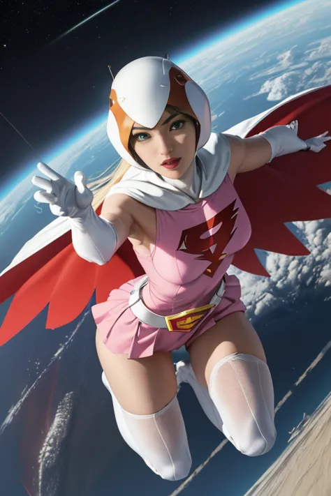 year_classic_jun_gatchaman_my waifu,one girl, 18-year-old,excellent anatomy, masterpiece, highest quality,realistic, hyperrealis...