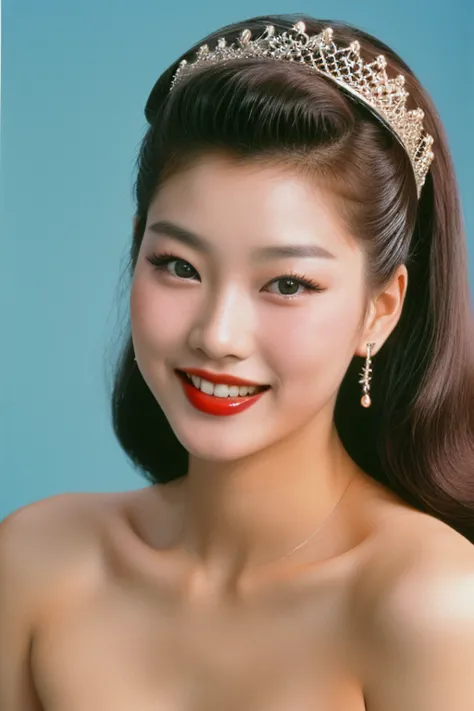 Seoul, 1982, A young korean beautiful girl, 22-year-old, sexy girl, strikingly beautiful, black hair, big breasts, delicate faci...