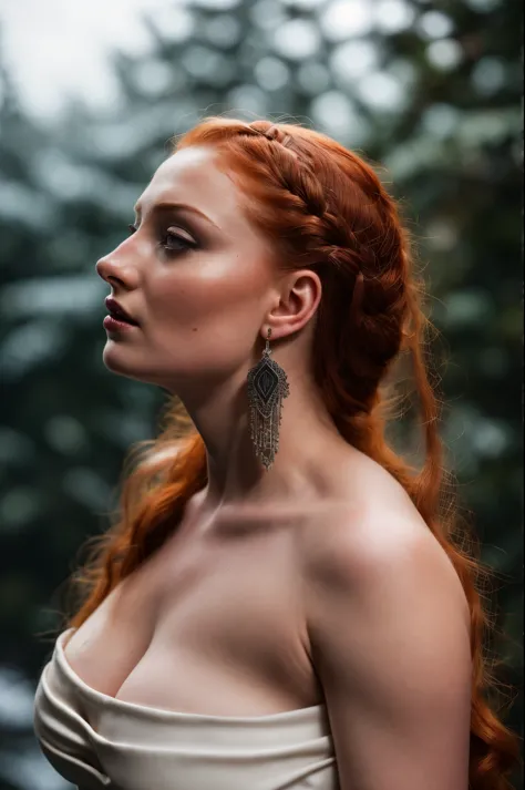 face of sophie turner, sansa stark played by sophie turner, the de facto lady of the eyrie, is a 40-year-old mature queen with a...