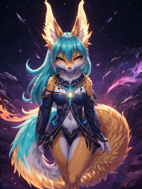 miku hatsune, agua&blanco, alta definicion, orejas de kitsune, tatuaje dorado, tatuaje tribal, vista cuerpo completo, patas herm...