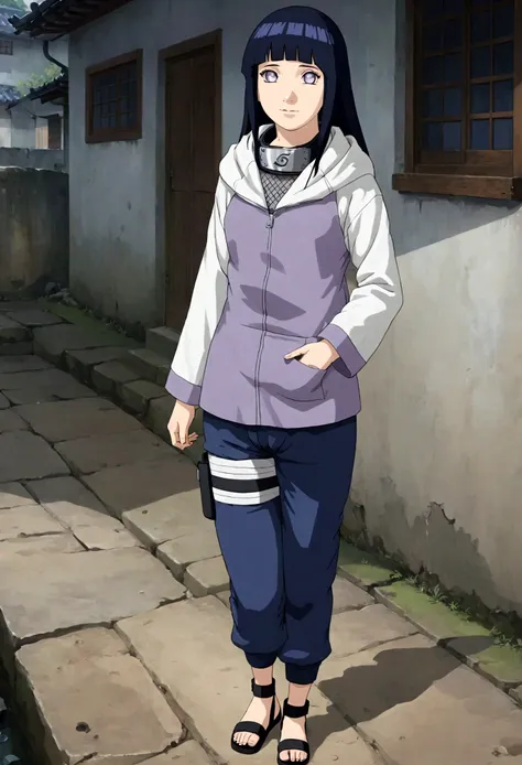 Generate a digital image that portrays Hinata Hyuga from the anime Naruto  in a - SeaArt AI