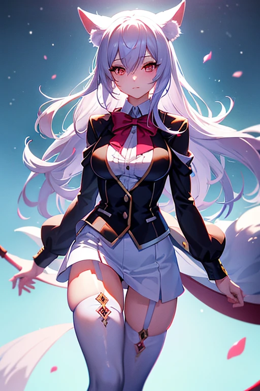 Nine snow-white fox tails (1.0), Milky white fox tail (1.0), Nine-tailed fox close-up, Nine Tails, Nine Tails, Pink Hair、Wearing a pink dress、Anime girl with flowers in her hair, very Beautiful anime fox girl, Beautiful anime fox girl, Beautiful fantasy anime, guweiz, Fox ears anime girl, Beautiful anime girl, Very beautiful and cute fox girl, Pink flower rain, Background blur, Anime style 4K, Anime Fantasy Artwork, 4k anime wallpaper, Guvez style artwork of a young japanese woman, 1 girl, beautiful detailed eyes, beautiful detailed lips, extremely detailed face, long hair, slim, 25 years old, wearing sunglasses on her head, black jacket, white button-up shirt, purple gloves, shorts, thigh highs, garter belt, detailed clothing, masterpiece, photorealistic, 8k, cinematic lighting, vibrant colors, elegant, fashion portraitAraffe dressed as a snow White with a red bow and a red bow, Beautiful vampire queen, 臉紅 realistic role play, 《Adventure Treasure》Marceline, anime girl role play, 4K HD snow White hair, Beautiful vampire queen, snow White as a d &D Fighter, snow White, anime role play, role play, Vampire Camilla, Has long black hair, on the street,Torn clothes,big breasts big areolamasterpiece, best quality, high quality, Very detailed CG uniform 8k wallpaper, blossoming landscape, dry place，such as an empty desert, dearest, cunning, mono lake, common tree, 3D digital painting, Award-winning photography, Bokeh, Depth of Field, HDR, bloom, Chromatic Aberration, Reality, Very detailed, Popular on artstation, Popular on CGsociety, Wheels within wheels, High Detail, Dramatic, midjourney&#39;s Artwork 1Girl, (Dakota:1.0), blue eyes, Pixie Short Hair, blush, Human Resources Bikini (Large Breasts:1.0), (Large areola:1), , (Pure face_V1:0.5) Increase height Clothes got wet