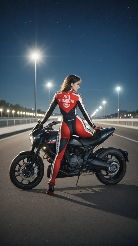 score_9, score_8_up, score_7_up, break, full_body,back_view,ass_focus, look_at_viewer, 1girl,riding_a_motorcycle,sitting_on_moto...