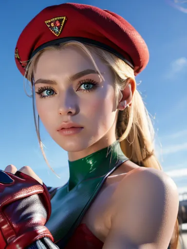 (((Fighting Pose))),masterpiece, highest quality, High resolution, One girl, Cammy White, Twin Blade, Long Hair, Blonde Hair, An...