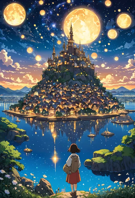 Highly detailed anime-style still images, Ghibli Studio Style, masterpiece, Official Art, Professional, ((Super detailed)), 8k,
...