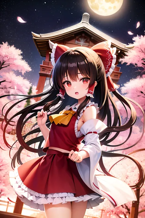 reimu hakurei、shrine、最high quality, masterpiece, 1 girl, beautiful face, (photorealistic photography:1.3),  8k uhd, digital slr,...