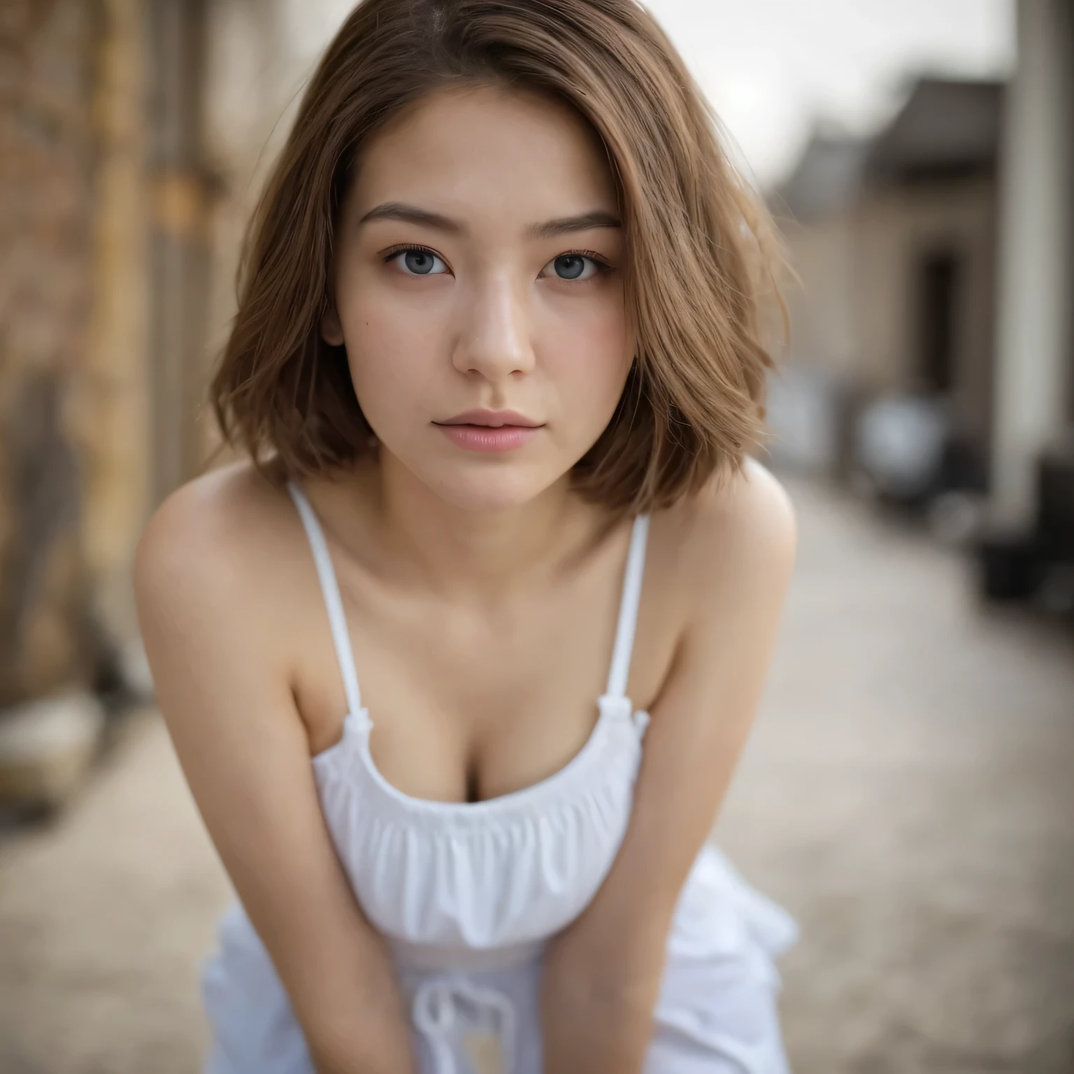 Photos of young Japanese women named Haruka, 29 ans, cheveux bruns, yeux marrons, Attractive lips, femme incroyablement belle, posing like a professional model, Female form, clivage, incroyablement magnifique, affectueux et ludique, photographie argentique, extreme detail, 4k, Ultra HD, Hyperréalisme, tendance sur artstation, brillant, photoRealistic, backlight, cheveux clairs, 8k Ultra HD., Passionately adolescent , corps parfait , Full-body clothed view, grand , Jambes maigres, Grand écart entre les cuisses , baby , longues jambes , magnifique , Forme du visage en diamant , Doll Face Features , Giant eyes facing upwards , Soft, reddish skin, Gap thirst, mauvaise fille , cute with protruding ears, Round, perfect lips , ultra detailed eyes , Mascara fort , yeux verts , Grands sourcils duveteux, Cils noirs Diva 25 mm , (traits du visage étonnants), look forward to, La vraie vie , aesthetic studio room , Reflector light , chef-d&#39;artwork, Realistic, Textured skin , La plus haute qualité , very detailed photo , 8k, Canon EF 50mm f./1.8 STM, High detail RAW color art, animation, Realistic, (((elegant ultra-detail, beau visage))), peau blanche, (Maquillage de la nature), porter du latex noir et blanc, ambiance de conte de fée, ((longs cheveux bruns raides)), (se concentrer sur le visage), (detailed skin, Texture de la peau), (Complex and detailed, fine details, hyperdetailed), Laser trace, diffusion souterraine, soft, diffused lighting, faible profondeur de champ, photographié sur un Canon EOS R5, objectif 28 mm, F/2.8, bokeh de mise au point nette