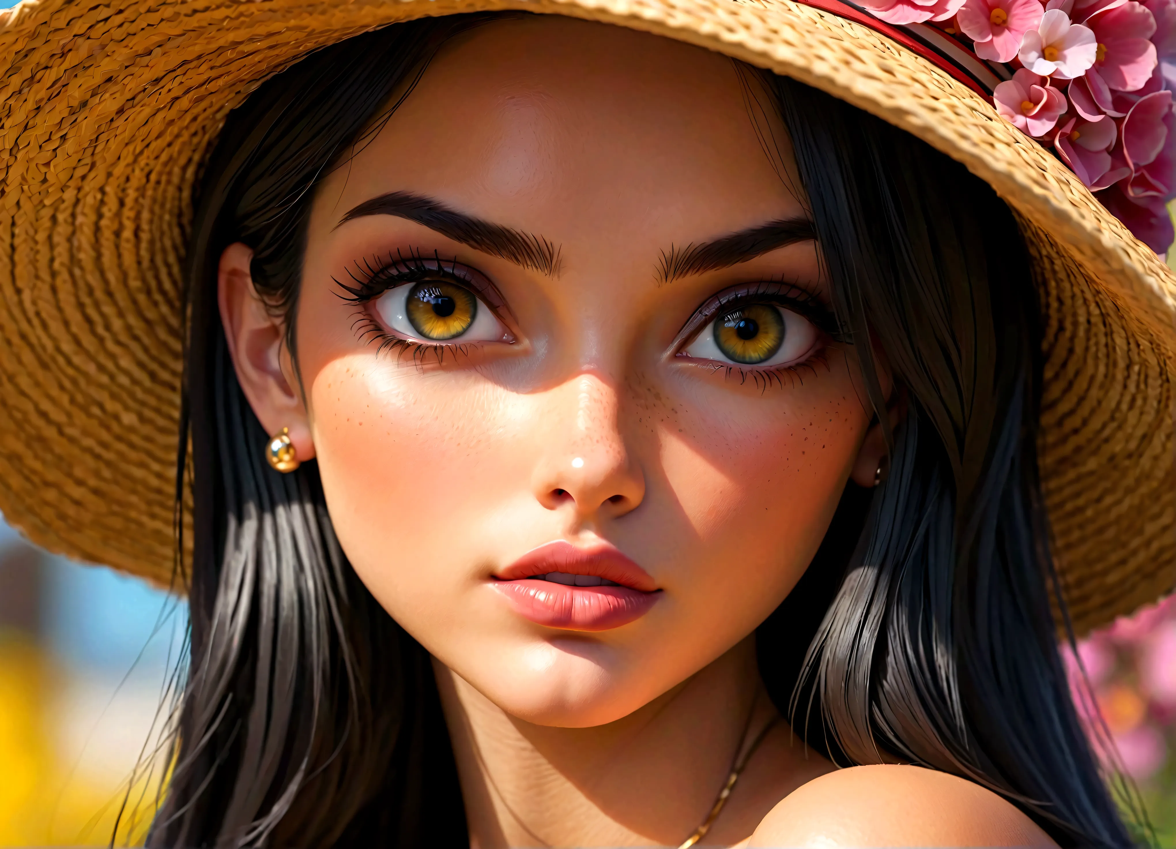 1 garota super linda,  (one piece), one piece, cobriu seios gigantescos, lindos olhos detalhados, beautiful detailed lips, rosto...