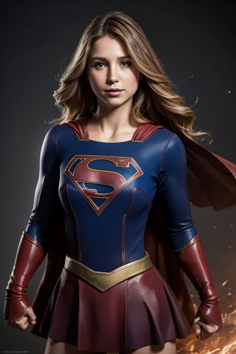 portrait of supergirl, gorgeous, dynamic pose, highly detailed, perfect composition, uhd, intricate