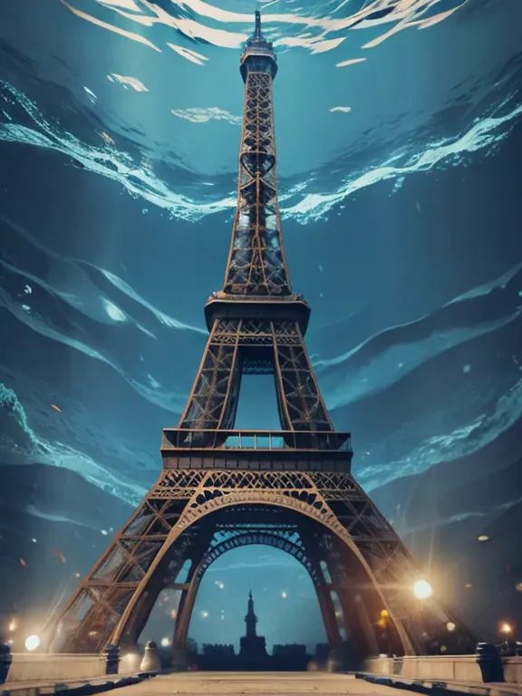 the eiffel tower under the sea