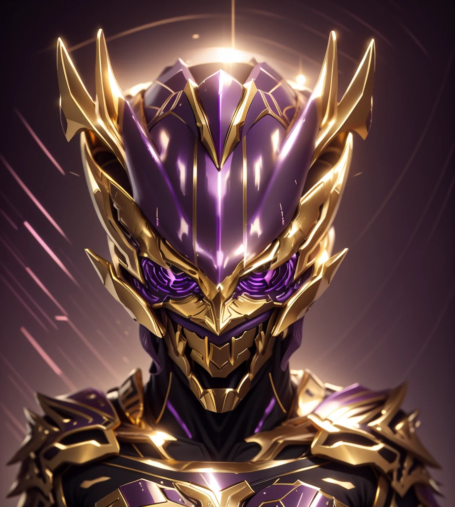 The color changes to gold and purple，Some golden purple（Ensure its layering and armor texture，The box color is the main color，Add some purple for decoration）