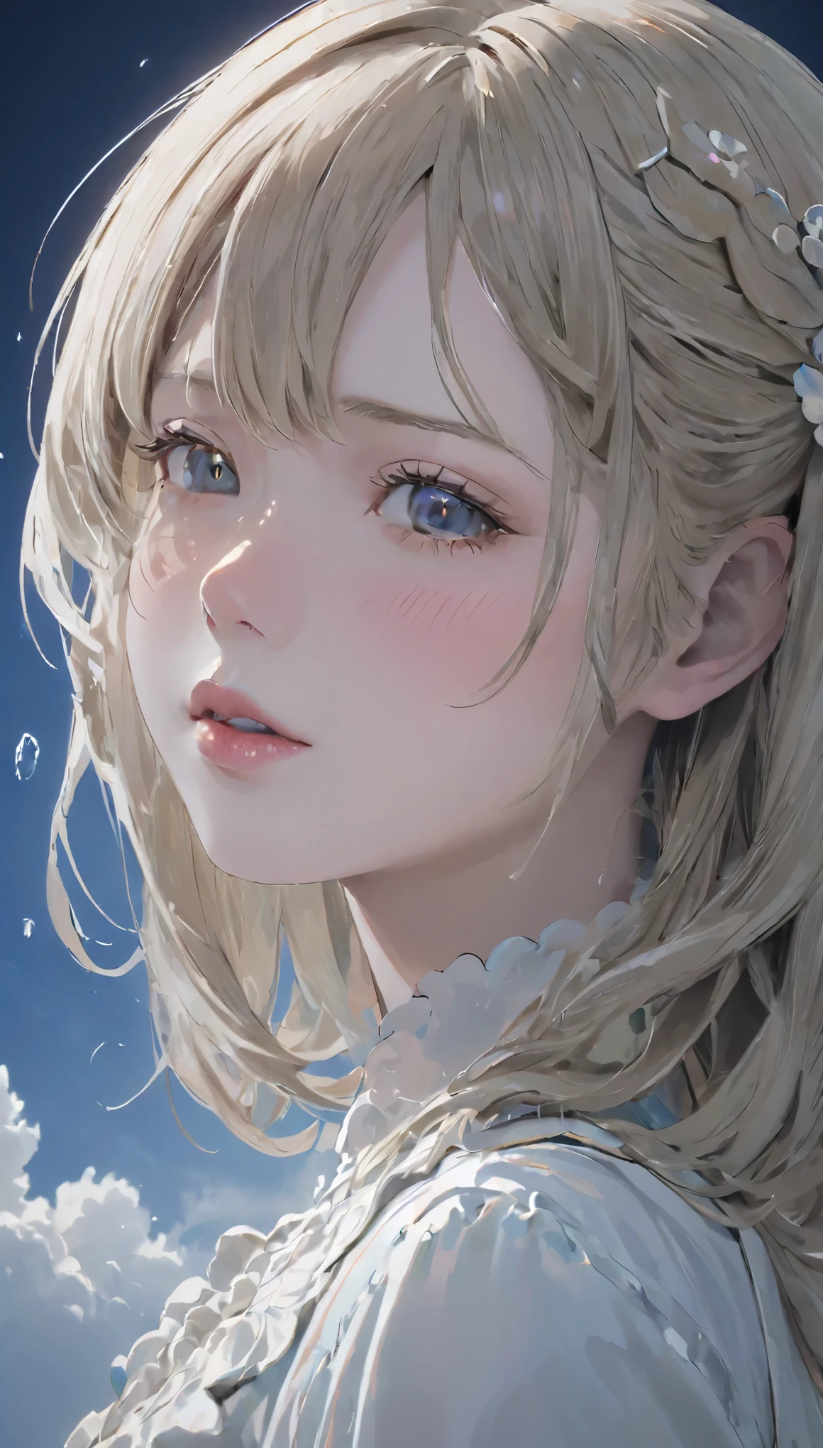 UHigh resolution, retina, masterpiece, Accurate, Anatomically correct, Textured skin, Very detailed, Attention to detail, high quality, 最high quality, High resolution, 1080p, High resolution, 4K, 8k, 16k), (Beautiful details, Beautiful lip detail, Very detailedな目と顔),最high quality,Tabletop,solo,solo,With a girl,Cumulonimbus、Beautiful profile