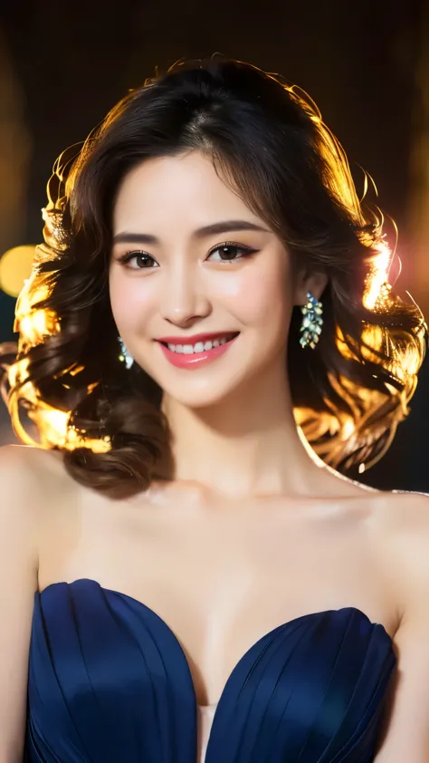 (8K), (best quality: 1.2), (Practical), (Reality: 1.37), Ultra HD, Ultra Detail，1 Chinese girl, Lovely, Smile, Shut up, Makeup， ...