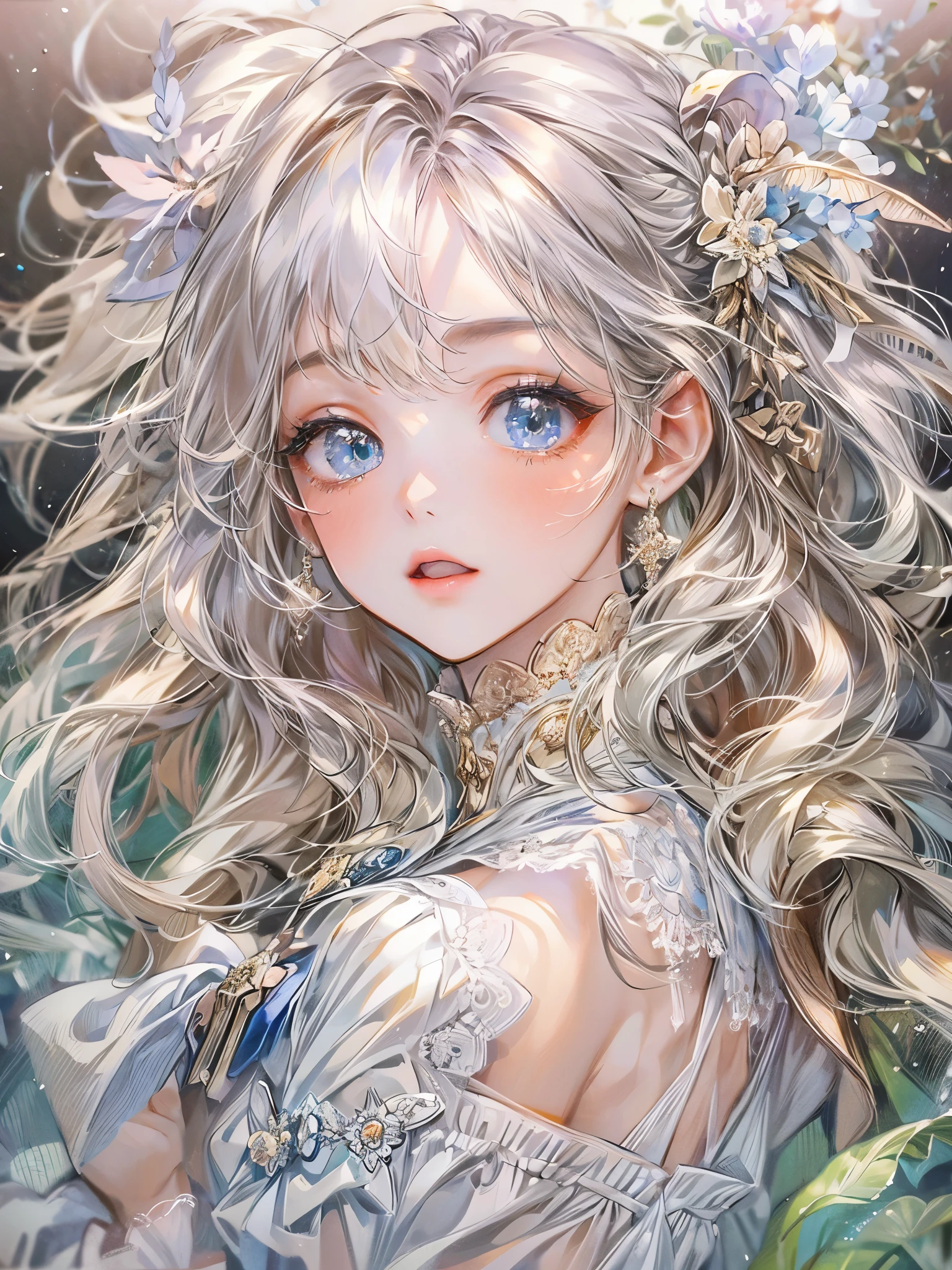 ((highest quality)),(Ultra-high resolution),(Very detailed),(Detailed Description),((The best CG)),(A masterpiece),Ultra-detailed art,Amazing drawing art,(Art with precise detail:1.5), flowing、Excited、Elegant、Karen、gorgeous