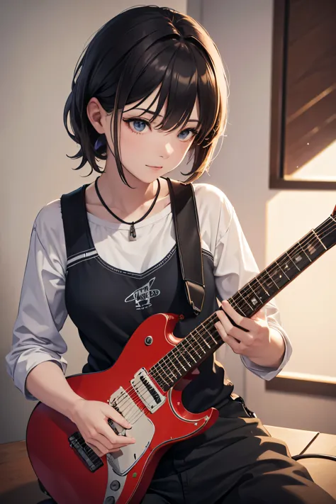 guitarist, photorealistic, attention to detail, highest quality, 4k