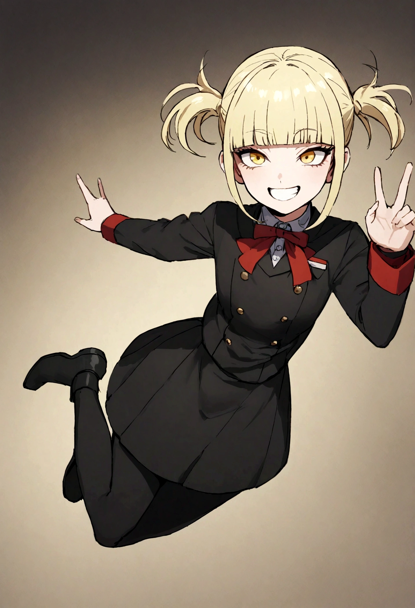 Toga from my hero academia, Full body jumping, school dress, happy face ...