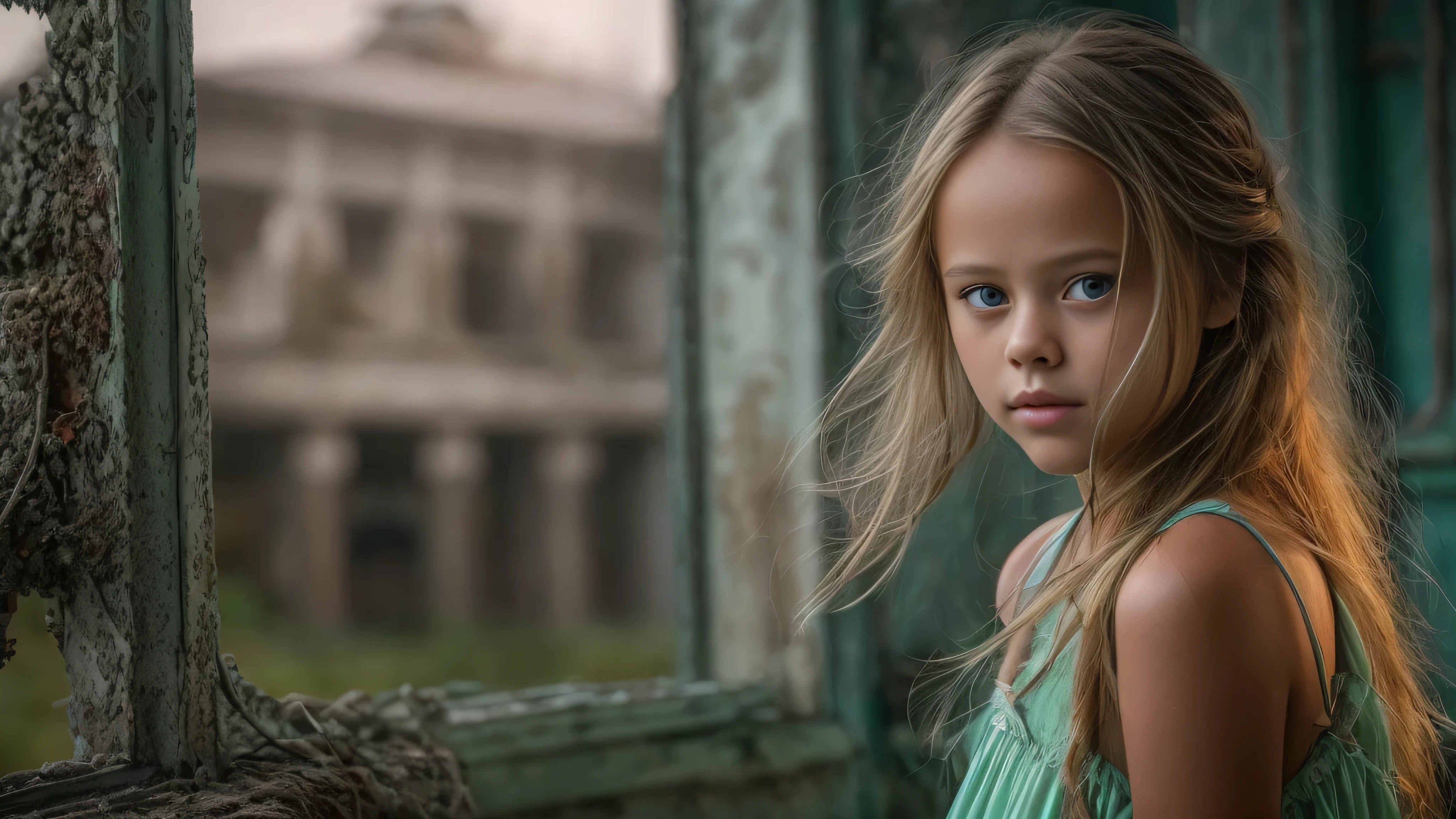 (Kristina Pimenova teen girl,13 years old with spread legs:1.6), (long, messy hair:1.3), blue eyes, (glasses), detailed eyes, detailed lips, (fireflies:1.5)(lies nude, sensual, full body:1.5), (photo from photo different angles:1.5), (creepy a terrifying and abandoned building interiors, desolate with mist and fog, snow, green moss:1.3), low neck, ray tracing, (best quality, 4k, 8k, high resolution, masterpiece:1.2), very detailed, (realistic , photorealistic, photorealistic :1.37), HDR, UHD, masterpiece, professional, vivid colors, bokeh, studio lighting