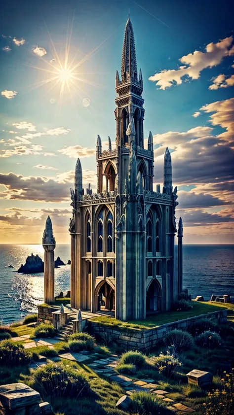 The Whispering Spire is a (old ruined structure), perched on a secluded cliffside overlooking the endless expanse of the ocean. ...