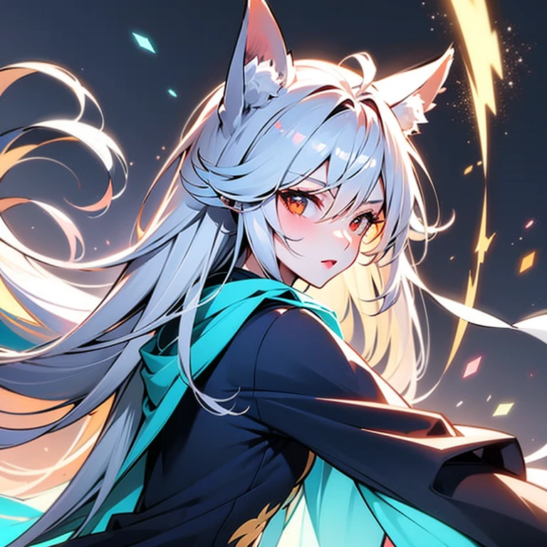 One Girl, Fox Girl, Fox&#39;s Tail, Nine-Tailed Fox,Fox Ears, Black colored hair, Fox Makeup,One Girl,  Kimono with open chest, Body size is 100-70-90!, Nice body, Avatar, face, Open chest, lewd face, Dominant representation, naughty face, Big Breasts, Emphasize cleavage,Show bare skin, Skin is visible, With legs apart, Show off your thighs, M-shaped legs, A beautifully patterned kimono,Red and black flowing water pattern kimono, I can see her cleavage, Muscular, Uplifting, Abdominal muscles, Exposed skin, Long Hair, Skin Texture, Soft breasts, Large Breasts, Standing in a grassy field, outside, Blue sky,Composition facing directly ahead, Grab your breasts with both hands, Fingers digging into breasts, Developmental atmosphere, god mysterious painting