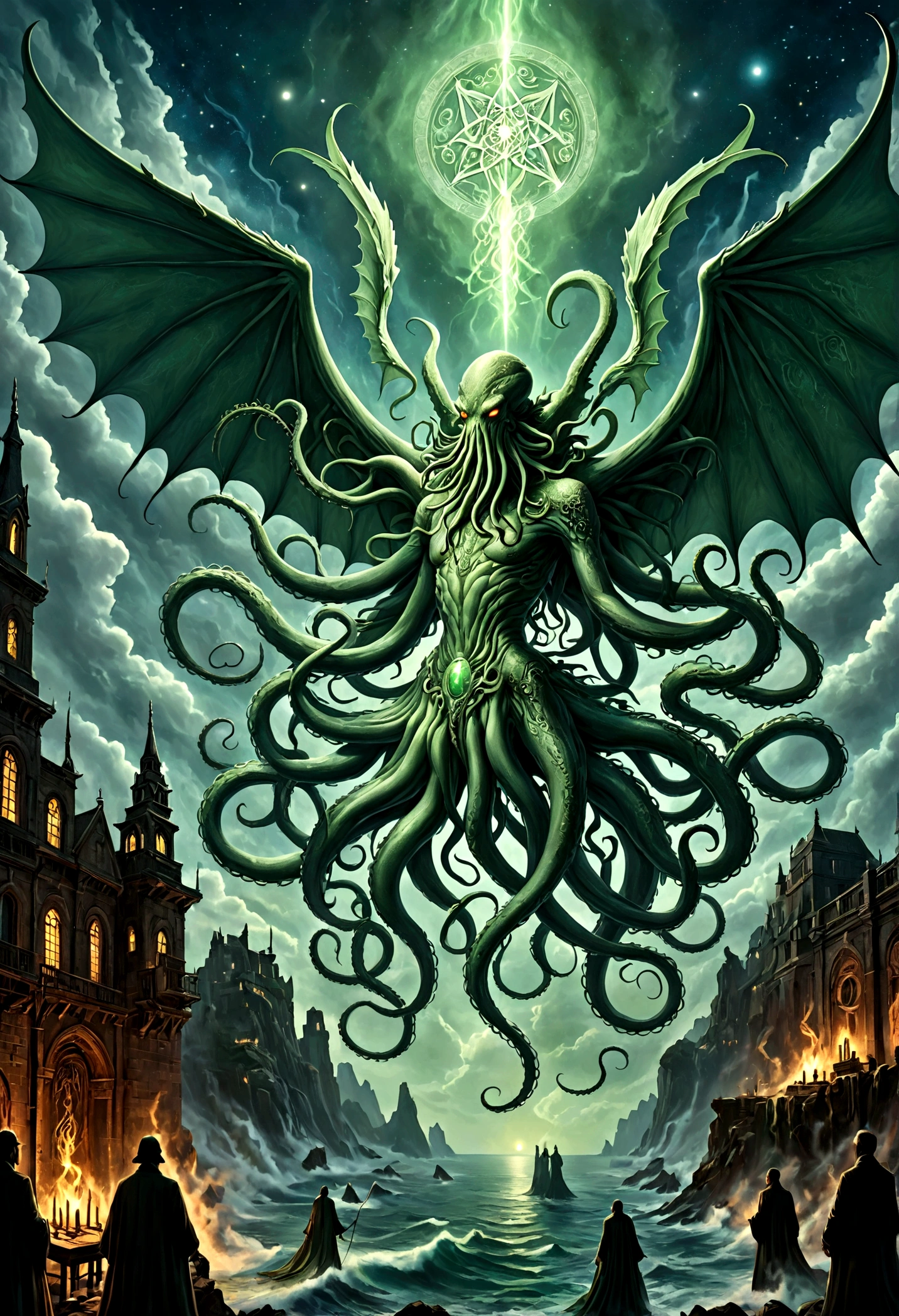 Cthulhu Mythos，Cosmology，Long tentacles，Symbol of the sacred