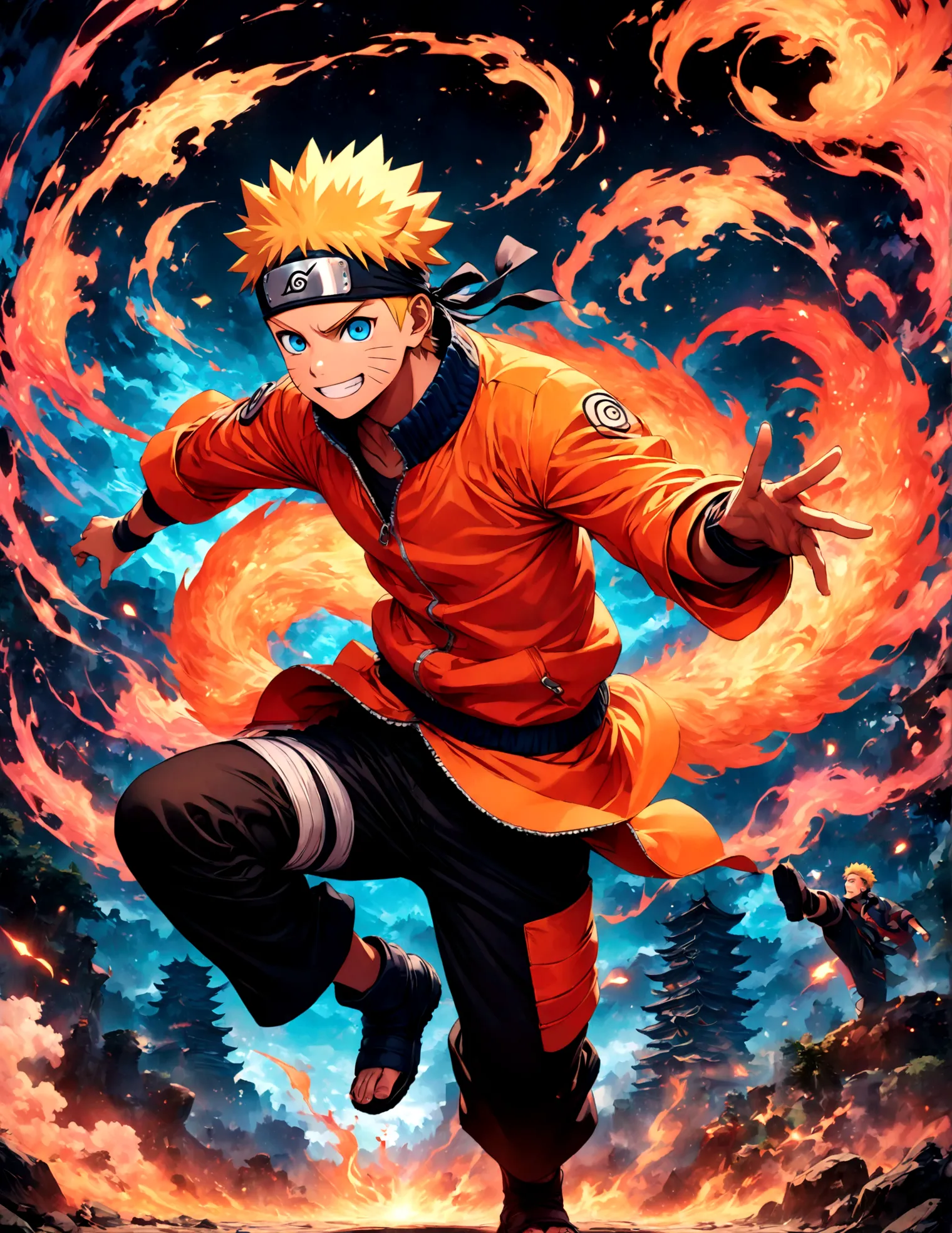 (1 teenager,uzumaki naruto),comics『Naruto』character,Focus on boys,Scroll to expand,Use of magic,Fighting Style,Sarcastic smile,M...