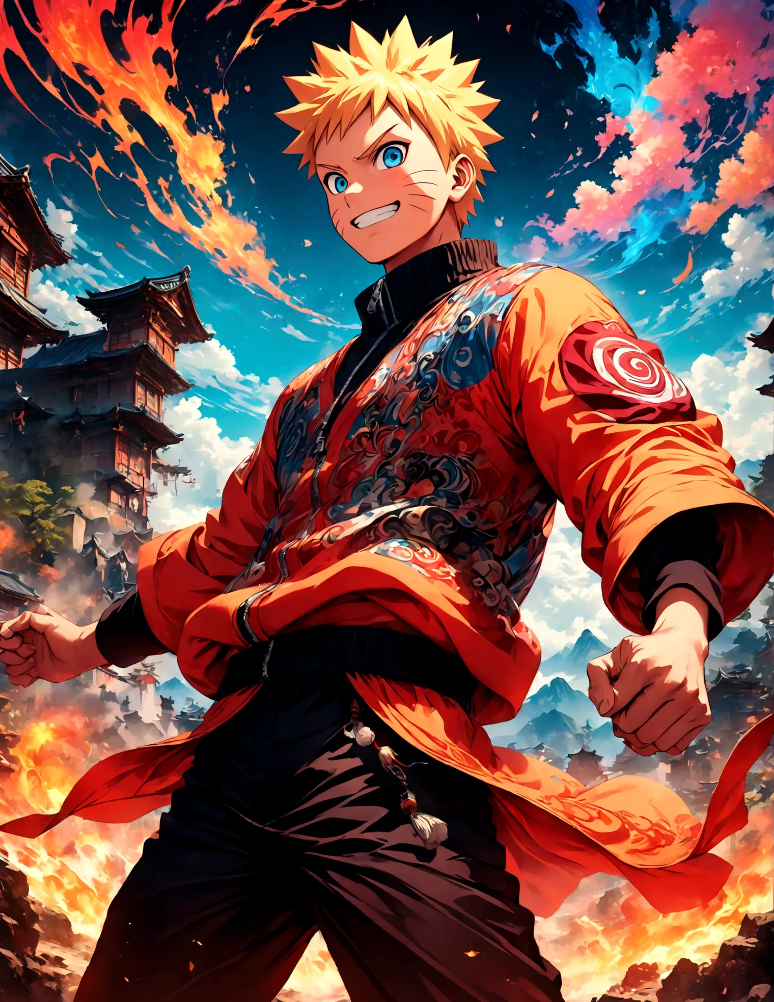 (1 teenager,uzumaki naruto),comics『Naruto』character,Focus on boys,Scroll to expand,Use of magic,Fighting Style,Sarcastic smile,M...