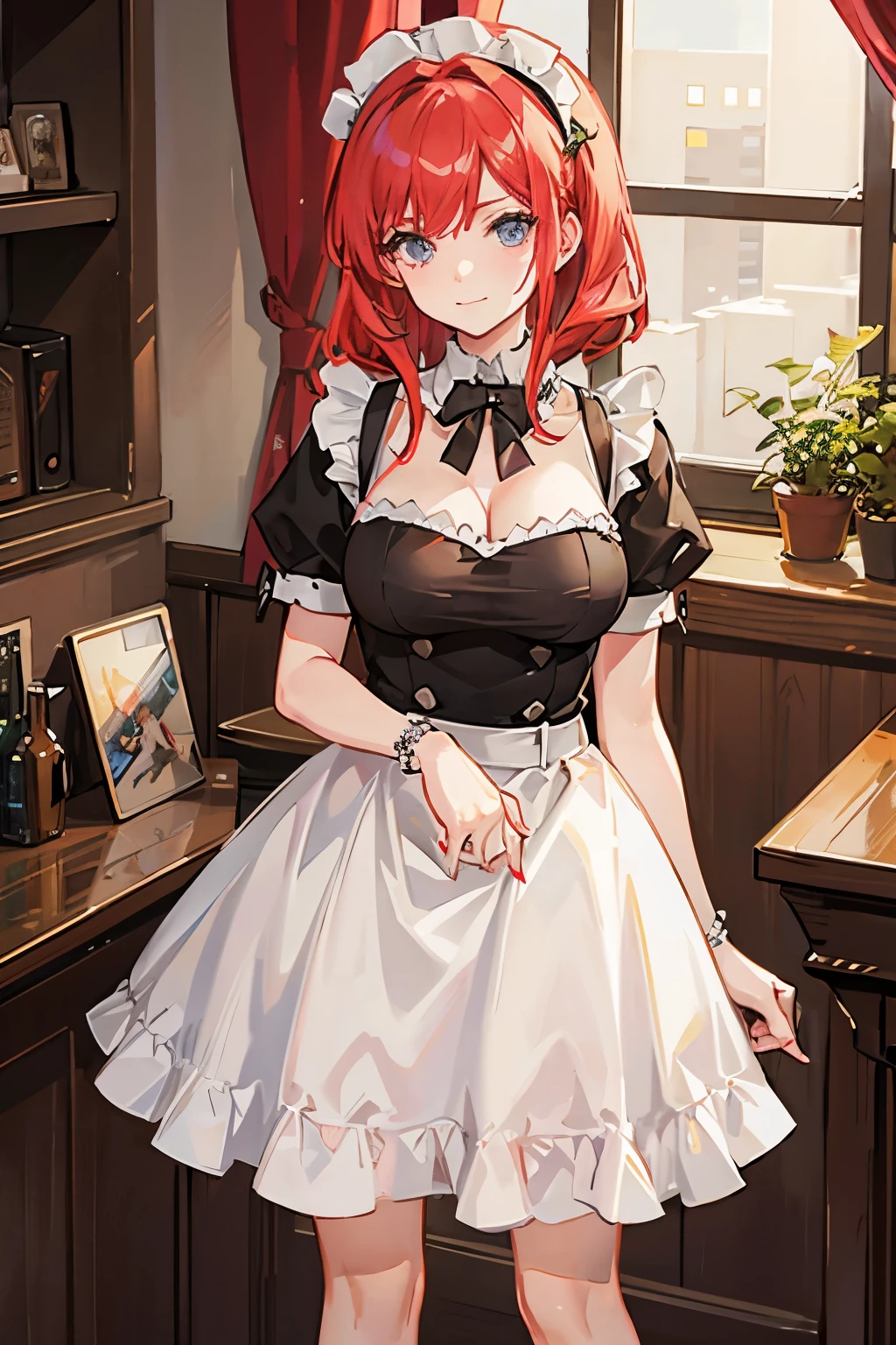 Anime character dressed in maid outfit standing in a kitchen - SeaArt AI