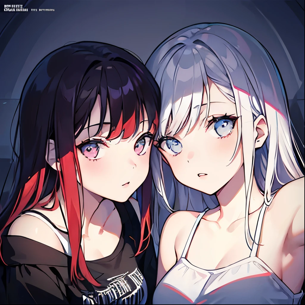 Anime girl with long hair and blue eyes and a girl with long hair - SeaArt  AI